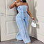 Wide-leg denim jumpsuit — primary view