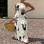 Floral Print Halter Neck Maxi Dress — primary view