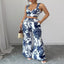 Model wearing the Floral Print Crop Top and Wide Leg Pants Set