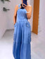 Plus size denim overalls with pockets — additional view 3