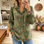 Christmas tree print top – long sleeve for women