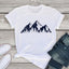 Plant Landscape Print Short-Sleeve T-Shirt for Women, shown in a clear product image