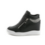 White canvas platform sneakers