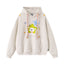 Women's Starry Puppy Print Hoodie-Splashis, Flower Gray