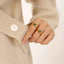 Zircon ring in 18K gold-plated titanium steel — additional view 2