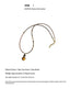 Tiger's eye style beaded gourd pendant necklace
