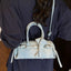 Denim Bow Crossbody Bag, front product view