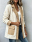 Patchwork denim-look cardigan jacket for women, image 5
