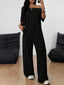 Casual two-piece blouse and trousers outfit view 3