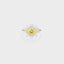 Zircon flower ring in silver-plated alloy — additional view 2