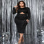 Plus size cutout slit dress — primary view