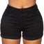 Women’s Slim-Fit Denim Shorts, shown in a clear product image