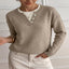 Model wearing the Dropped Shoulder Long Sleeve Sweater