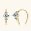Cubic zirconia stud earrings in silver-plated alloy — primary view