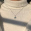 Crystal teardrop necklace in silver-plated alloy — primary view
