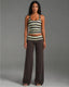 Sleeveless Striped Top and Loose Pants Set view 4