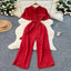 Button down wide leg jumpsuit — primary view