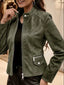 Retro metal-zip cardigan jacket for women, image 3