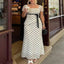 Polka Dot Square Neck Top and Skirt Set — primary view