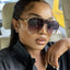 Oversized aviator gradient sunglasses — primary view