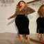 Plus size surplice dress — primary view