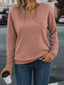 Button-detail V-neck sweater for women, image 9