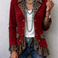 Leopard-lapel blazer for women