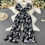Floral print wide leg pleated jumpsuit — primary view