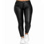 High-waisted faux leather skinny pants — primary view