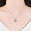 Rhinestone heart necklace in silver-plated alloy — primary view