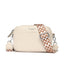 Rhombus Embroidered Crossbody Bag - Genuine Leather Shoulder Bag, product view 12
