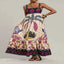 Printed square neck maxi dress — primary view