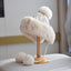 Beige pom-pom lace-up winter hat for women