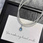 Double layer pearl necklace with teardrop pendant — primary view