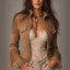 Lace patchwork bell-sleeve jacket for women, image 3