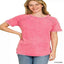 French terry curved hem top — primary view