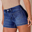 Essential high-waisted denim shorts — primary view