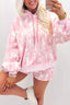 Abstract print hoodie and shorts two-piece set — additional view 5