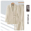 Women's Suit Collar Blazer & Wide-Leg Pants Two-Piece Set, side product view