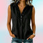 Lapel Collar Sleeveless Blouse, alternate product view