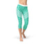 Turquoise sports capri leggings — primary view