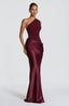 One-shoulder satin mermaid dress — additional view 6