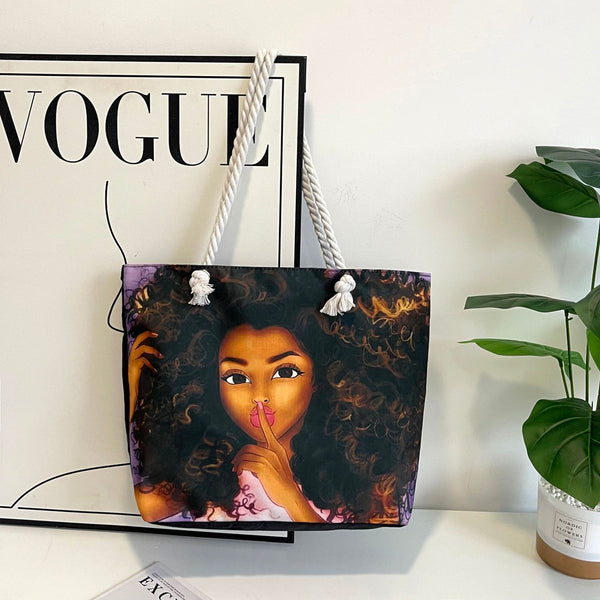 Printed Canvas Tote Bag