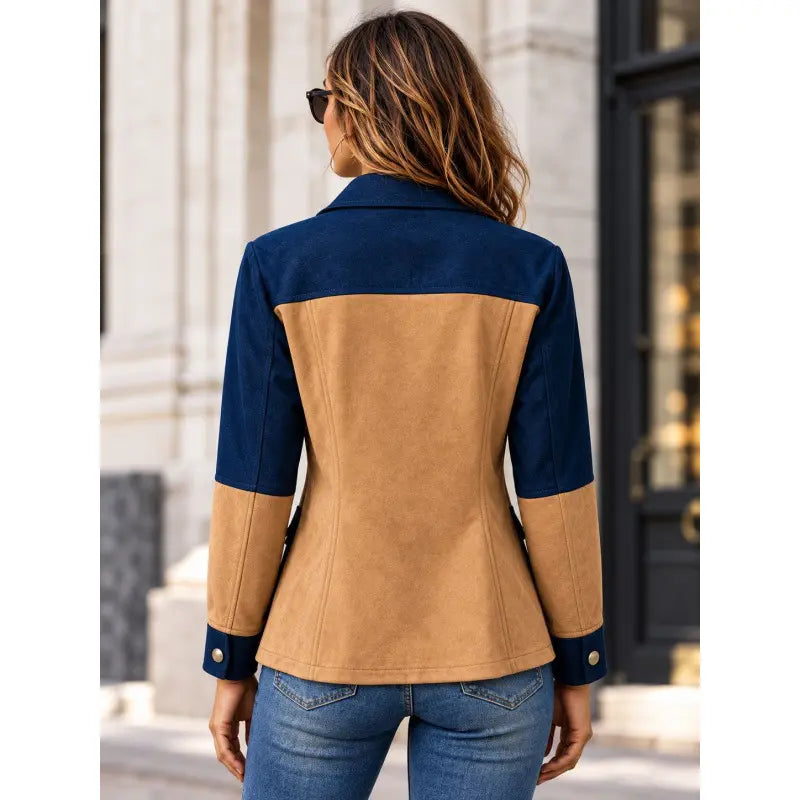 Retro colour-block jacket for women, image 6