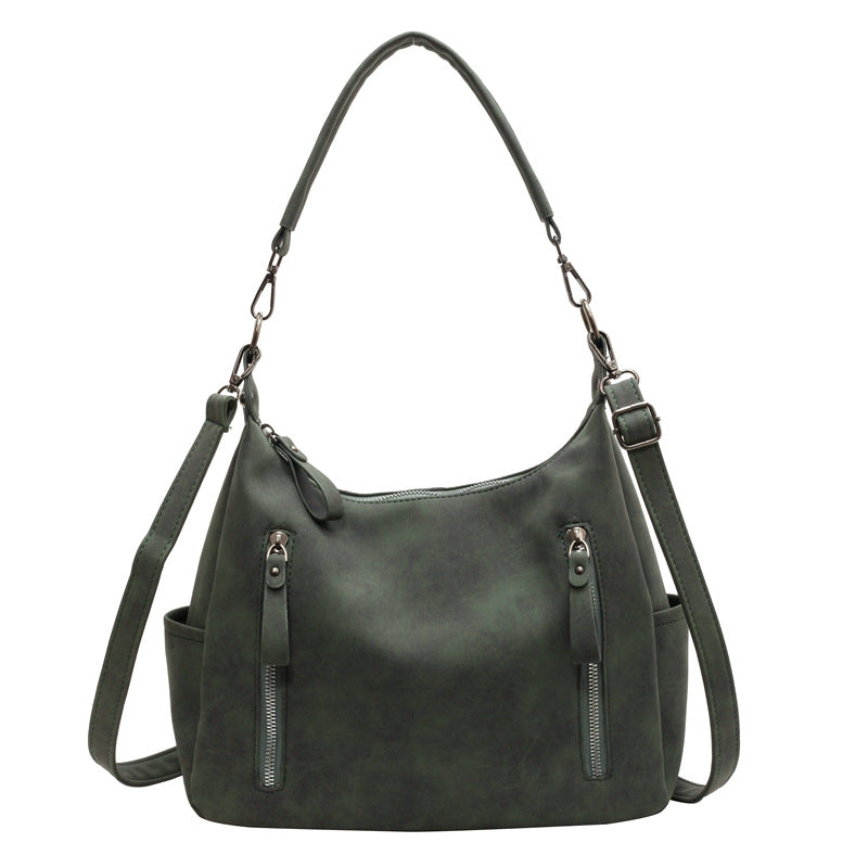 Minimalist Street Style Crossbody Bag - Large Capacity PU Bag for Women, side product view
