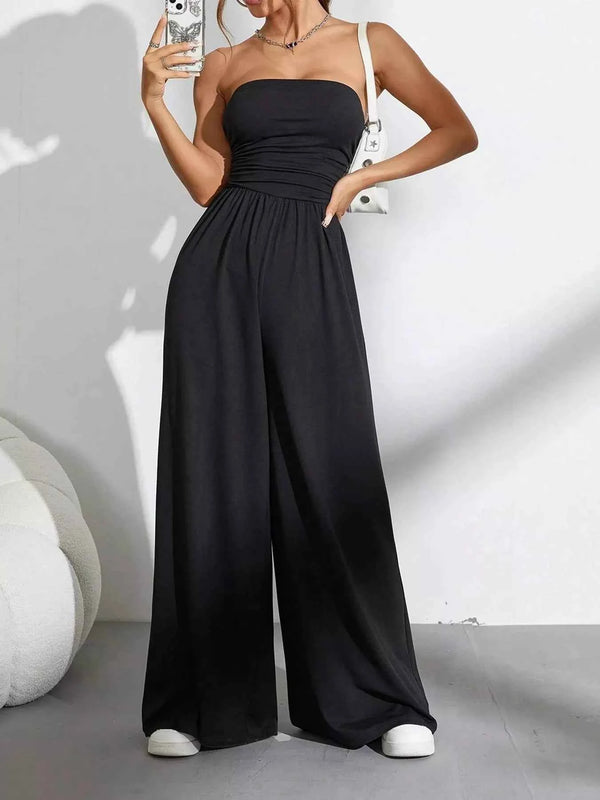Strapless wide leg jumpsuit — additional view 5