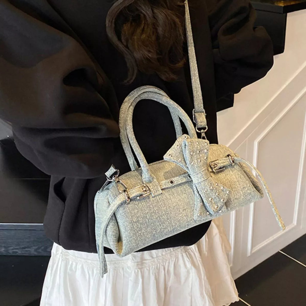 Denim Bow Crossbody Bag, product view 10