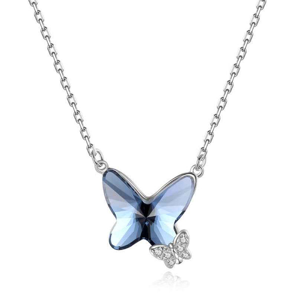 Sapphire blue cubic zirconia necklace — additional view 6