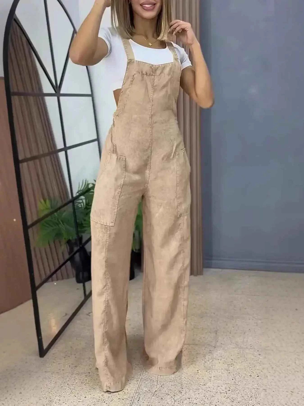 Plus size denim overalls — additional view 5
