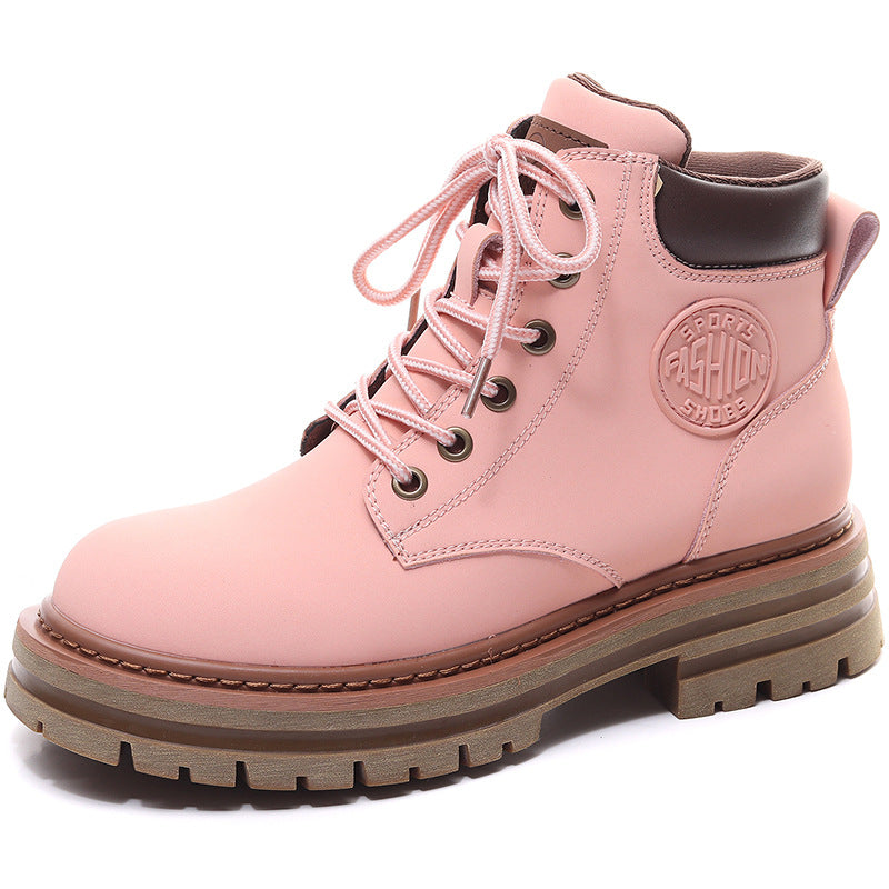 Women's Chunky Heel Combat Boots additional product view